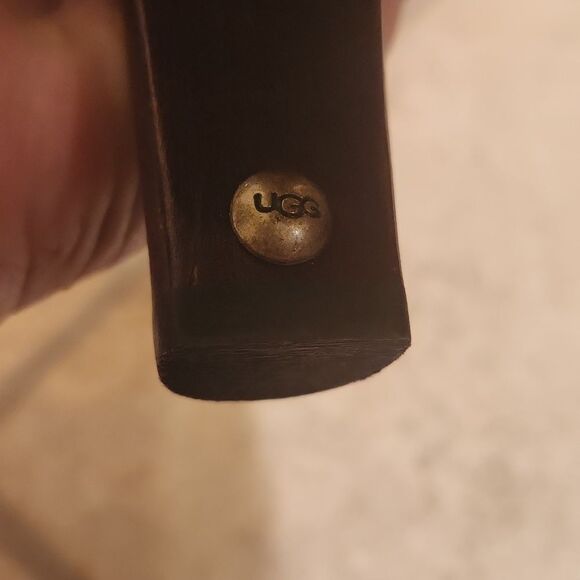 Ugg "Illana" Brown Pony Hair Platform High Heel Studded Sherpa Boots Size 7 - Picture 6 of 13